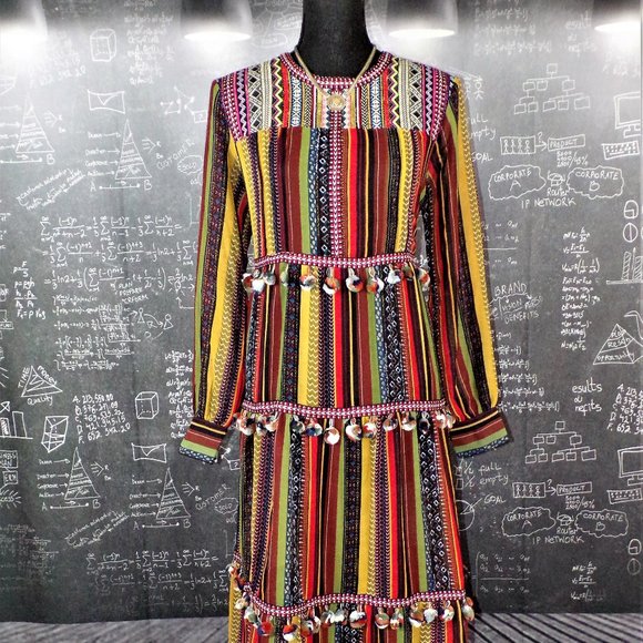 Chelsea & Theodore Dresses & Skirts - 🔥 Chelsea & Theodore Mixed Stripe Pom Pom Dress